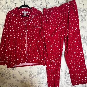 Pajama Mania red with white stars pajama set